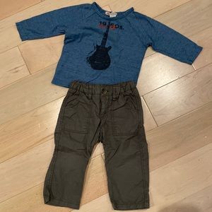 Bonpoint boys cotton pants long sleeve shirt